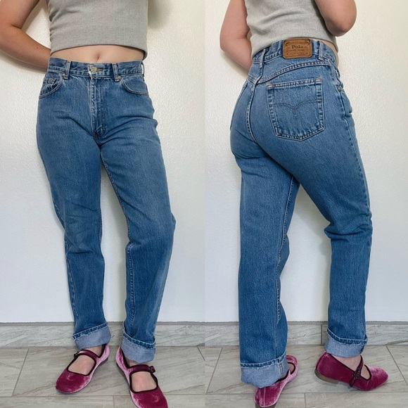 Ralph Lauren | Vintage 90s Polo Straight Tapered Mid-Rise Jeans - Picture 1 of 12